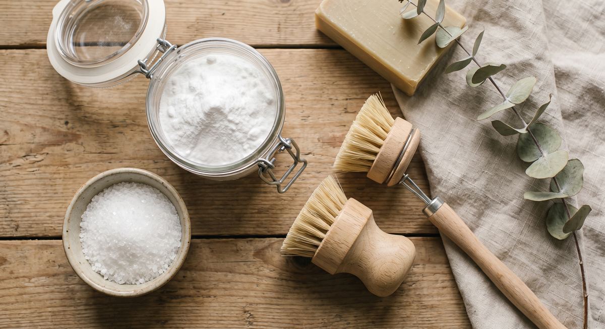 Soda oczyszczona, kwasek cytrynowy i mydło potasowe do naturalnego sprzątania
